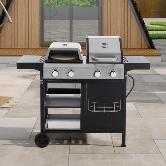 2+2 Multi-function Burner GasGrill and Griddle Combo